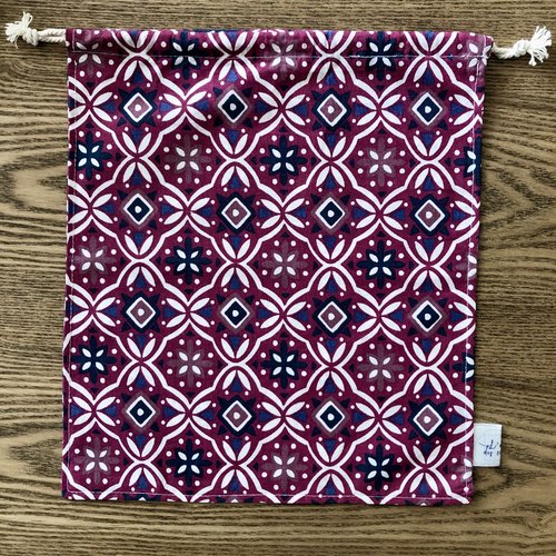 Sac à vrac / sac en tissu réutilisable motifs céramique