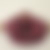 Tour de cou en double gaze de coton vieux rose foncé pois dorés