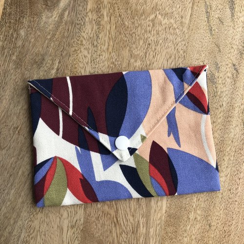 Pochette enveloppe en toile de coton motifs