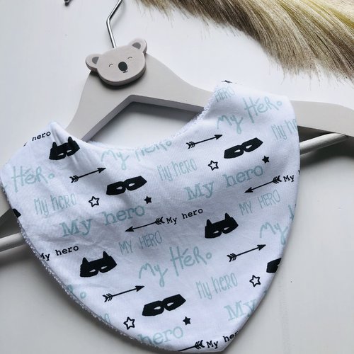 Joli bandana en éponge et tissu coton motifs héros