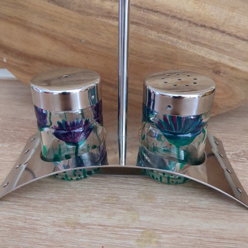 Set salière et poivrière verre
