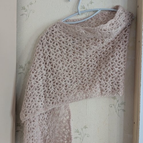 Écharpe mohair au crochet