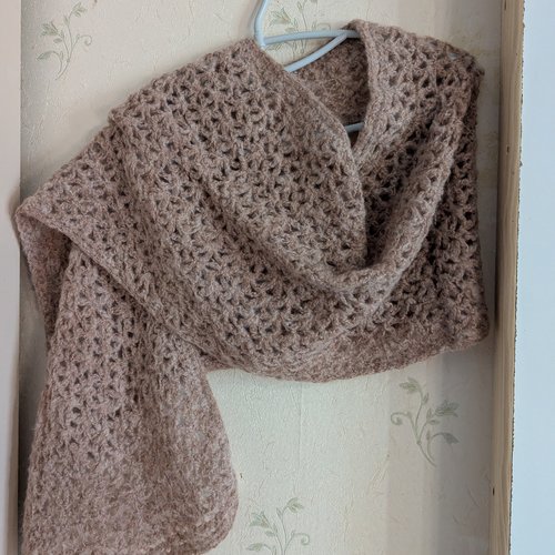 Écharpe mohair au crochet