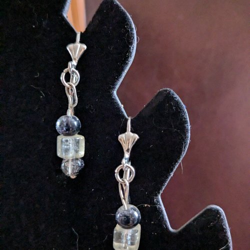 Boucles d'oreilles perles de verre