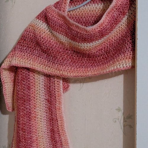 Écharpe au crochet coton