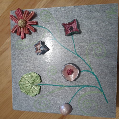 Boîte à thé en bois et argile