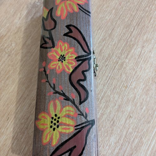 Coffret bois peint à la main