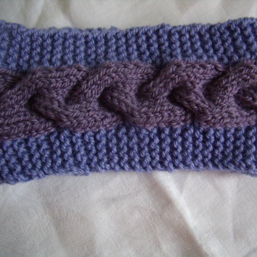 Bandeau, serre-tête, cache-oreille au tricot