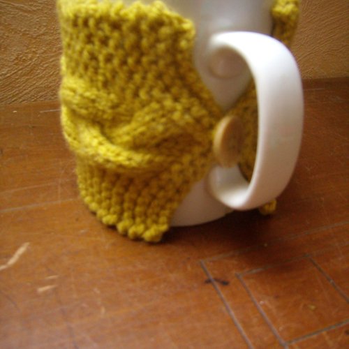 Chauffe tasse, manchette de tasse, de mug, tricot