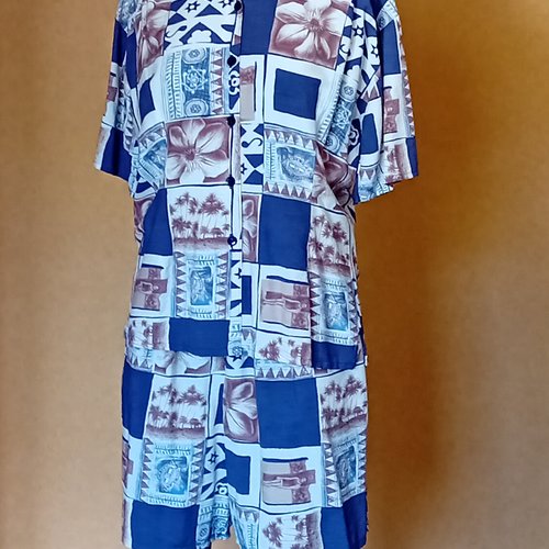 Ensemble jupe culotte/chemisier, 40, vintage, fait main