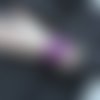 Bracelet femme en cuir violet ; bracelet large  avec motif tête de mort ; idée cadeau skull ; 20.02