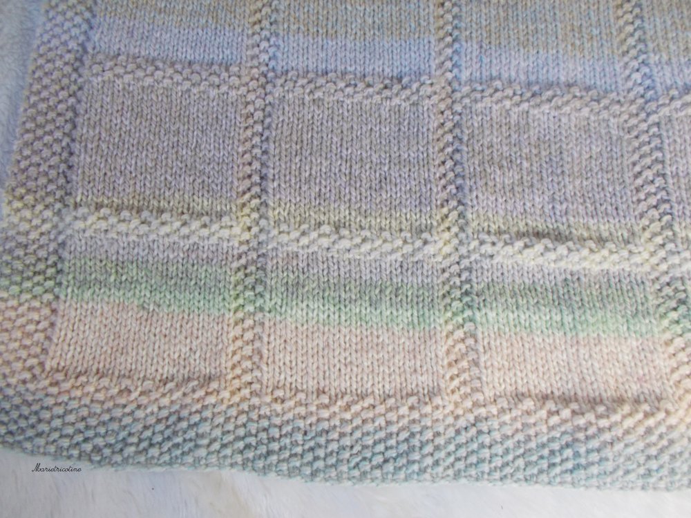 Couverture bébé tricotée gris Kindsgut