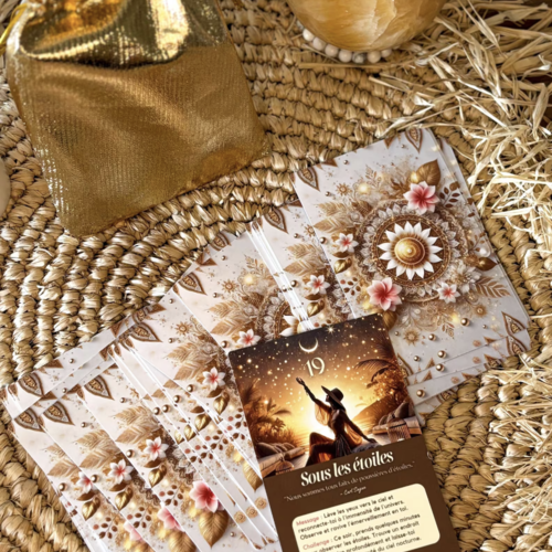 L’oracle de la joie -28 cartes- oracle intuitif, général, divinatoire, format tarot jeu français , élève ta fréquence énergérique
