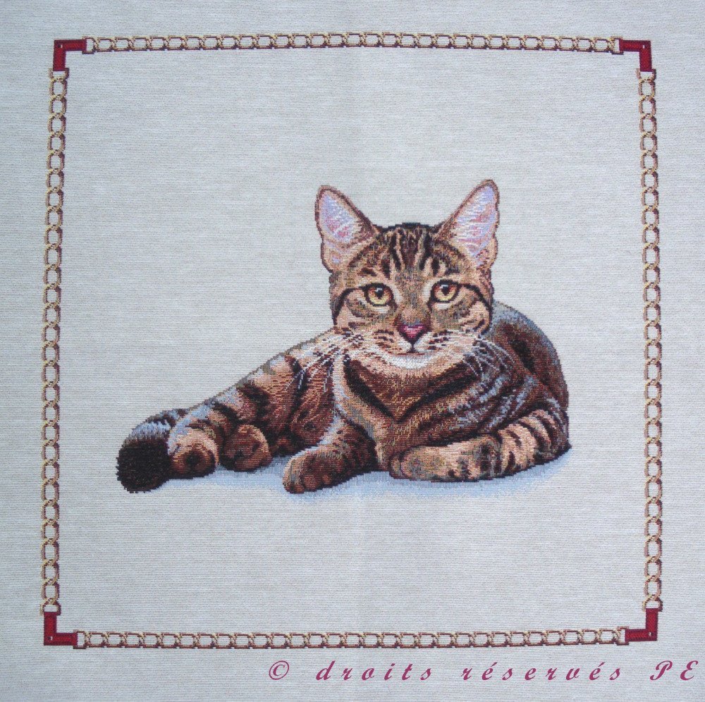 Coupon Tissu Tapisserie Panneau Chat Tigre Couche Tissu Jacquard Pour Coussin Sac Ameublement Decoration Interieure Un Grand Marche