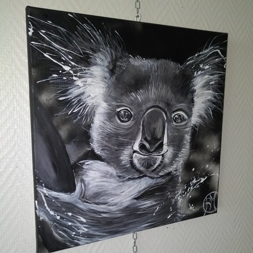 Le koala, série animaux, acrylic 40/40
