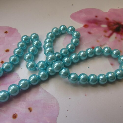 10 perles en verre nacrées de 8 mm de diamètre 