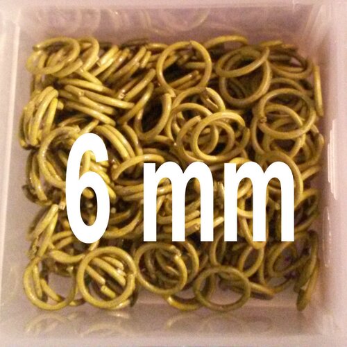 30 anneaux 6 mm de couleur vert anis ils sont ouverts
