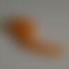 Lot de 10 perles translucides à facettes, orange avec du blanc 8 mm