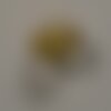 5 perles de forme olive 16 mm x 10 mm gravure argentée jaune 
