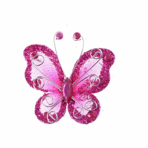 Papillon organza avec strass