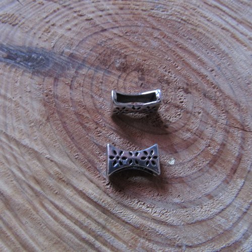 1 perle en métal argenté charm bracelet ou collier