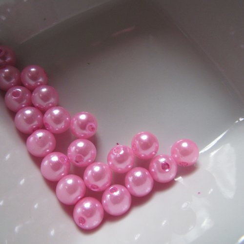 10 perles acryliques 8 mm brillantes