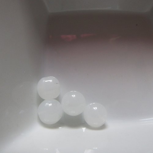 16 perles agate en verre de 10 mm de diamètre