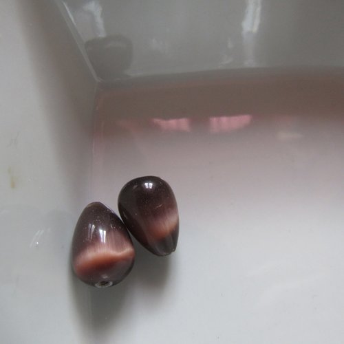 2 perles en verre façon murano 20 mm