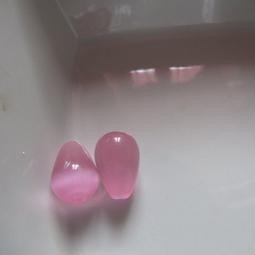 2 perles en verre façon murano 20 mm