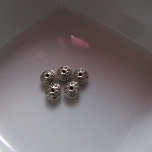 10 perles connecteurs toupies 7x 3 mm