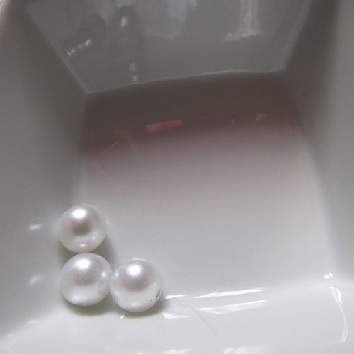 10 perles acryliques nacrées 10 mm