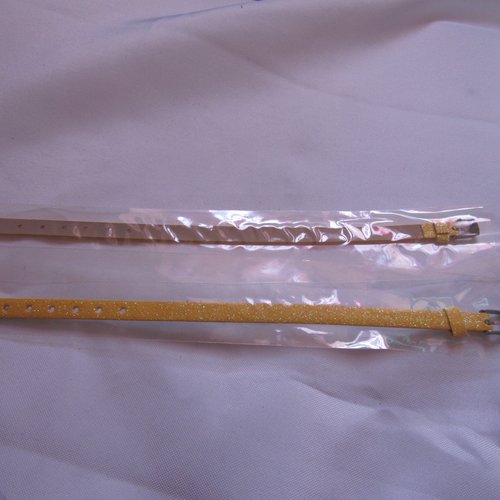 Support bracelet simili cuir pailleté longueur 22 cm et 8 cm de largeur