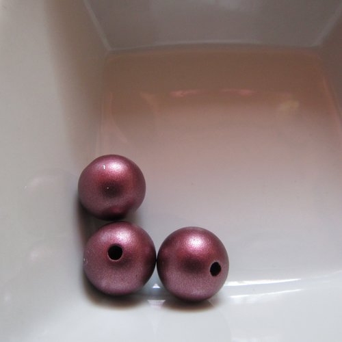 2 perles rondes de 12 mm de diamètre