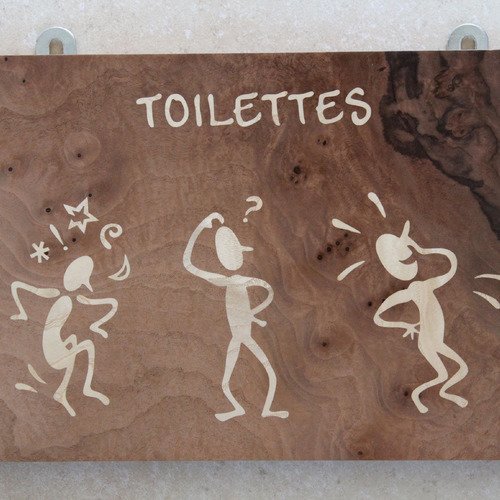 Plaque de porte de wc - plaque de porte toilettes