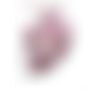 Réservée ! broche créateur brodée rose blanche argent en soie, style baroque