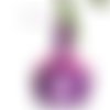 Vase soliflore rétro violet rose portrait d'art
