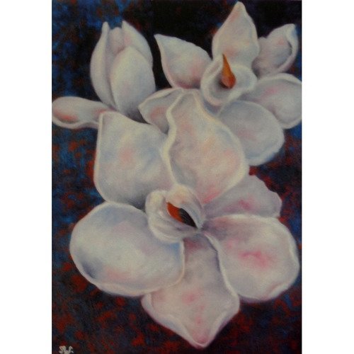 Carte d'art double magnolia