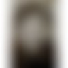 Carte postale d'art portrait de juliette binoche sépia