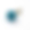 Mono puce d'oreille en argent et perle strass cristal swarovski bleu aqua