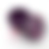 Petite boîte d'art octogonale violet fuchsia motif abstrait