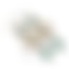Boucles d'oreilles vertes et or en malachite et laiton gouttes