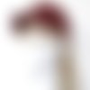 Casquette femme ajustable automne hiver sport chic tweed rouge doublée coton