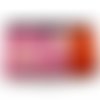 Portefeuille original bohème en liège orange rose pâquerettes écrues jeu d'enfants