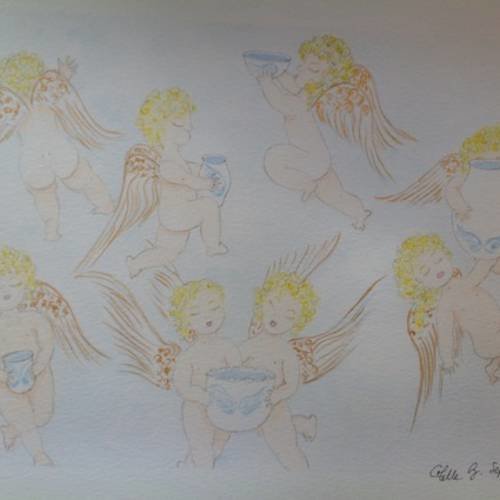 L'eau des anges, aquarelle originale 