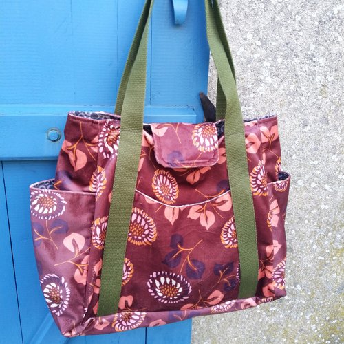 Sac à main marron en velours