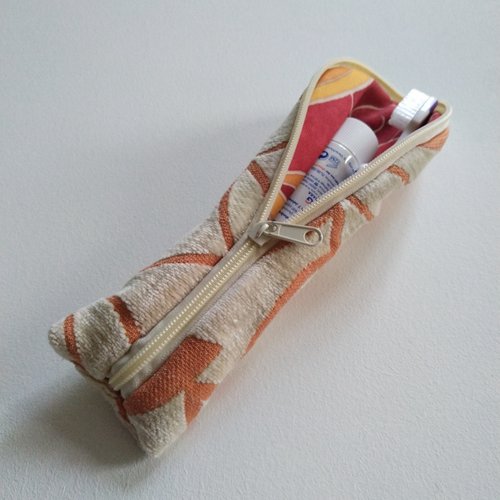 Trousse pour brosse à dents et dentifrice tissu velours
