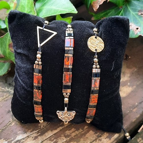 Bracelet coulissant perles miyuki tila