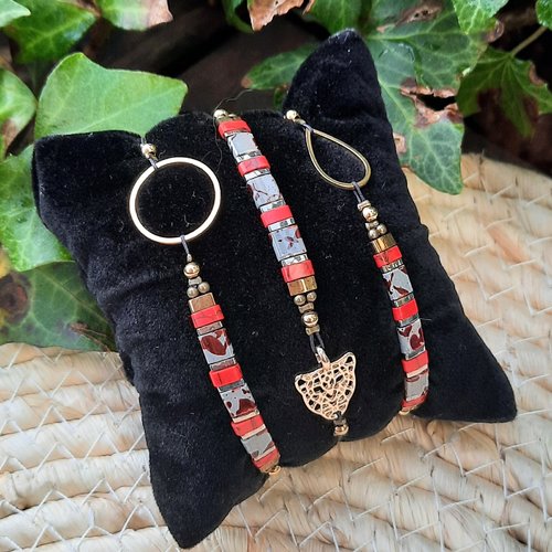 Bracelet coulissant perles miyuki tila