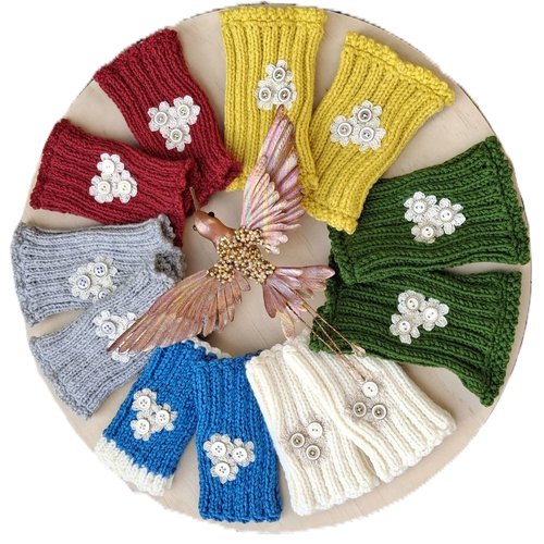 Chauffe mains femme tricot