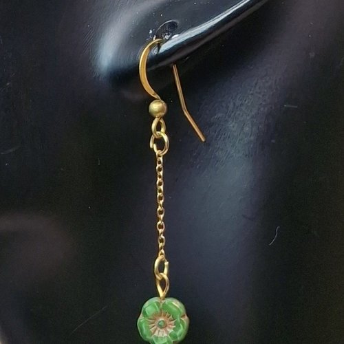 Boucles d'oreilles "fleur de printemps" – création unique